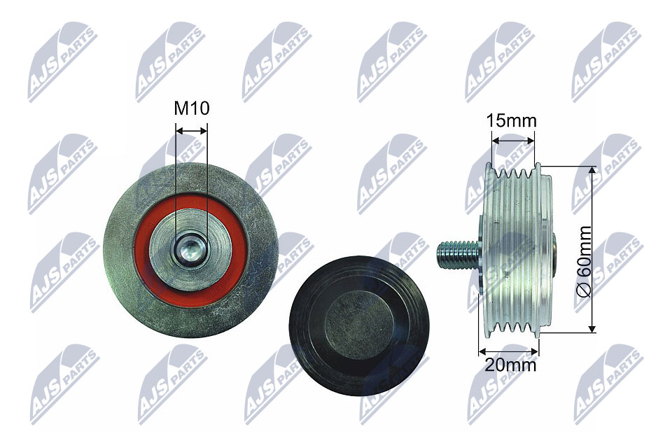 Deflection/Guide Pulley, V-belt - RNK-AU-036 NTY