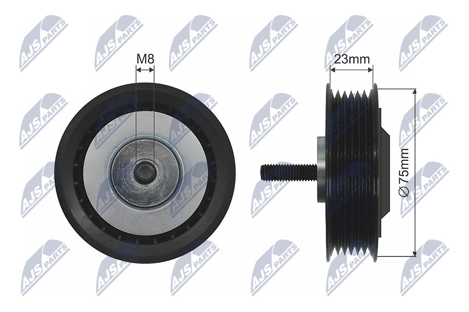 Deflection/Guide Pulley, V-belt - RNK-AU-041 NTY