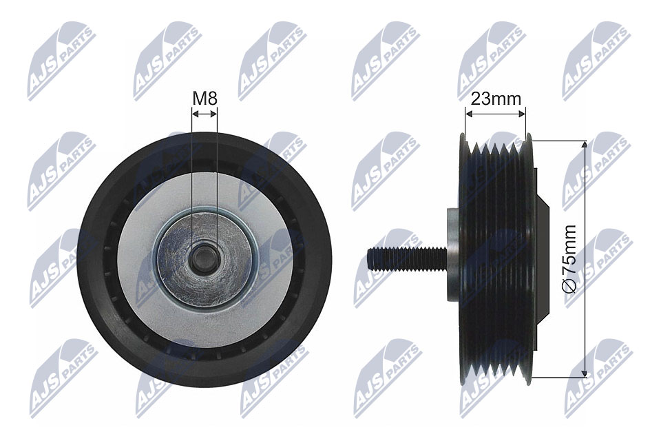 Deflection/Guide Pulley, V-belt - RNK-AU-042 NTY