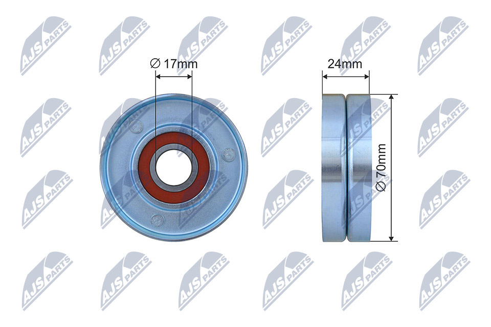 Deflection/Guide Pulley, V-ribbed belt - RNK-AU-067 NTY