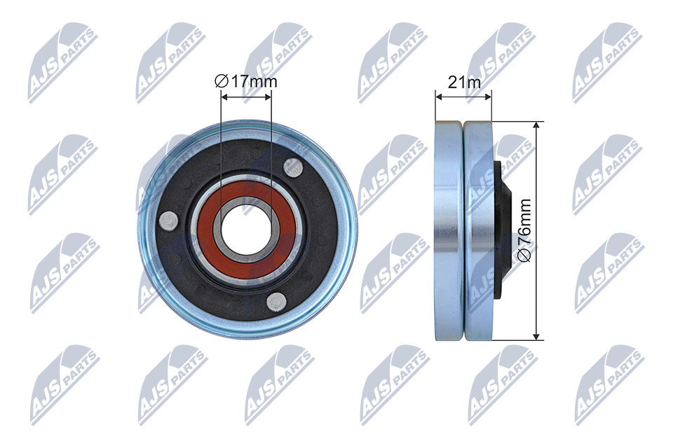 Tensioner Pulley, V-ribbed belt - RNK-AU-071 NTY