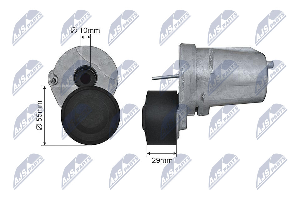 Tensioner Pulley, V-ribbed belt - RNK-BM-018 NTY