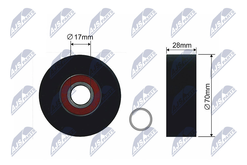 Tensioner Pulley, V-belt - RNK-BM-030 NTY