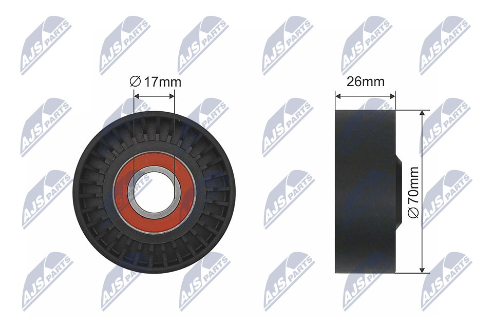 Deflection/Guide Pulley, V-belt - RNK-BM-034 NTY
