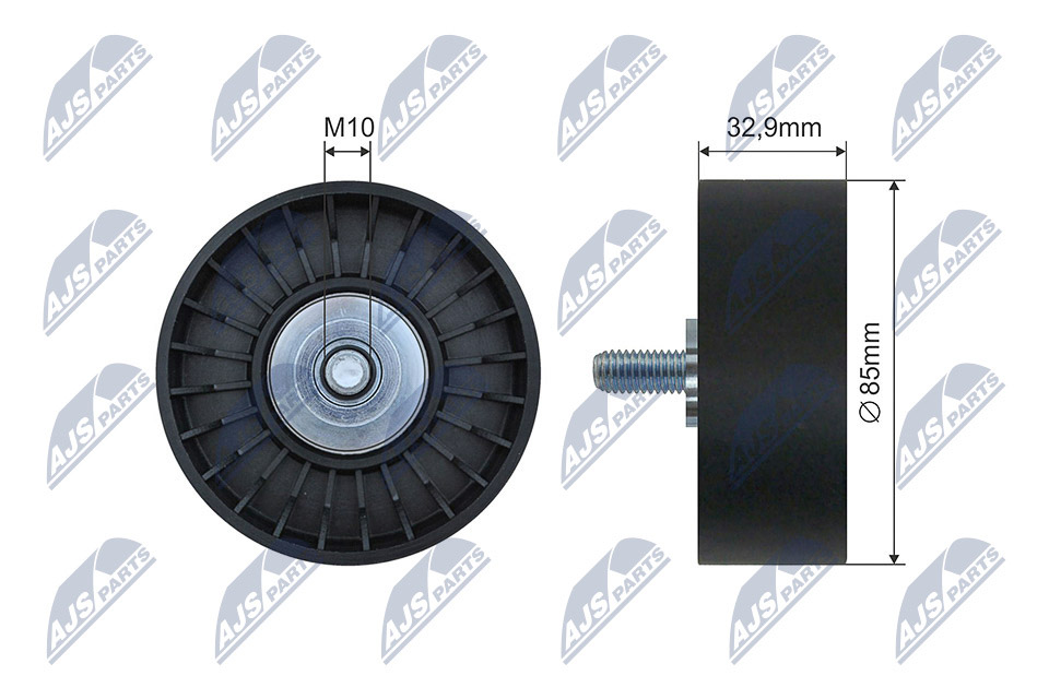 Tensioner Pulley, V-ribbed belt - RNK-BM-056 NTY