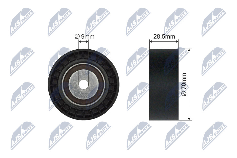 Tensioner Pulley, V-ribbed belt - RNK-BM-061 NTY