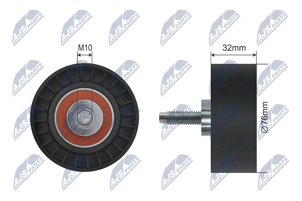 Deflection/Guide Pulley, timing belt - RNK-CH-006 NTY