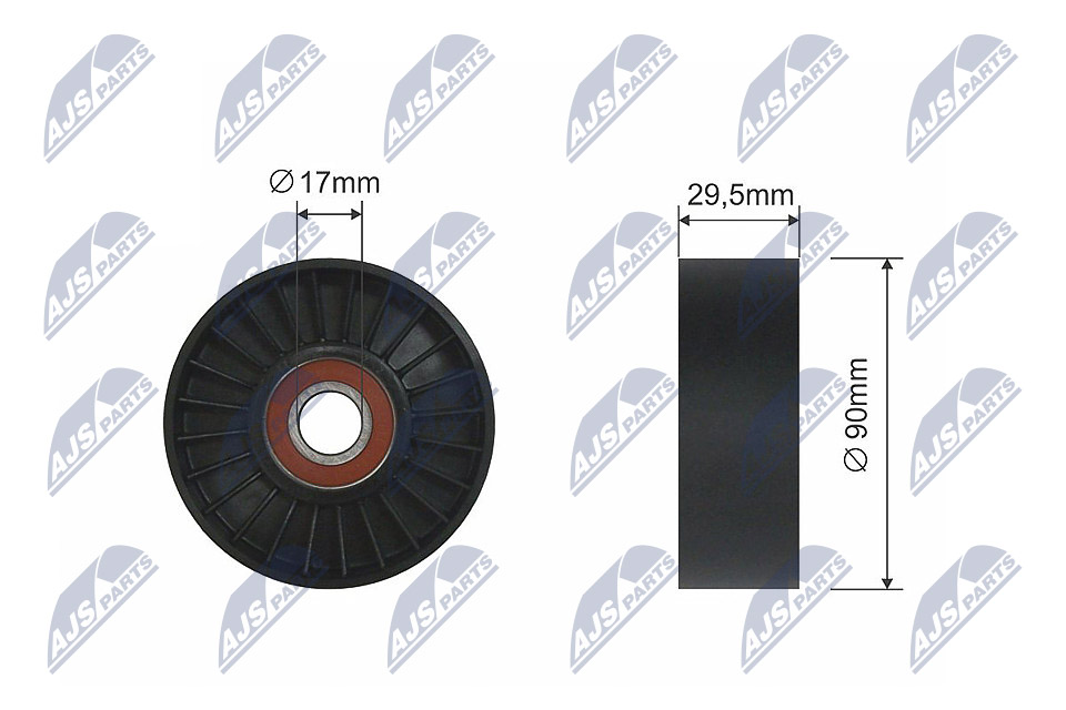 Deflection/Guide Pulley, V-ribbed belt - RNK-CH-023 NTY