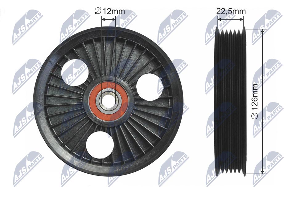 Deflection/Guide Pulley, V-ribbed belt - RNK-CH-026 NTY