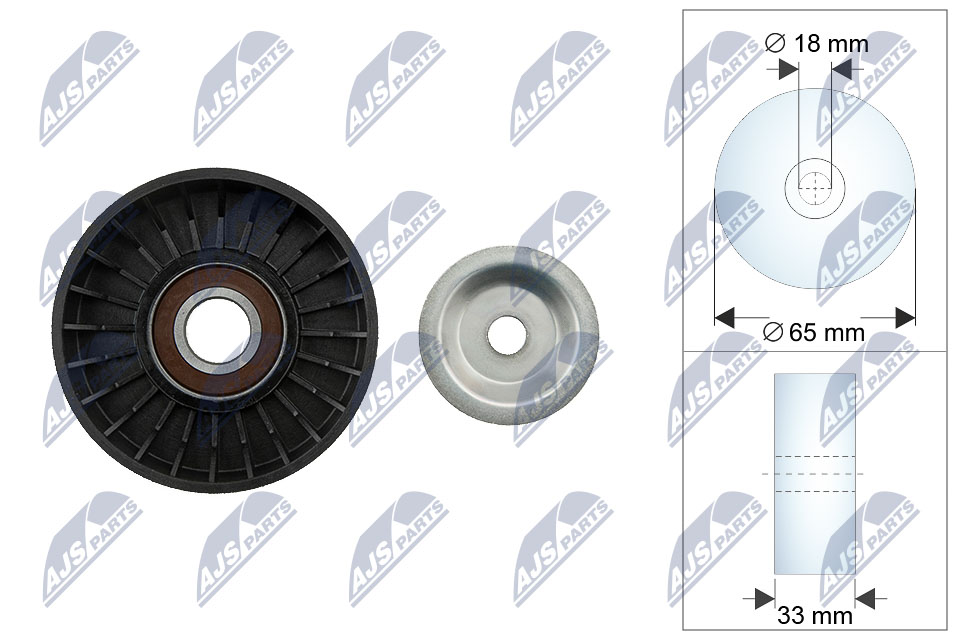 Deflection/Guide Pulley, V-belt - RNK-CH-054 NTY
