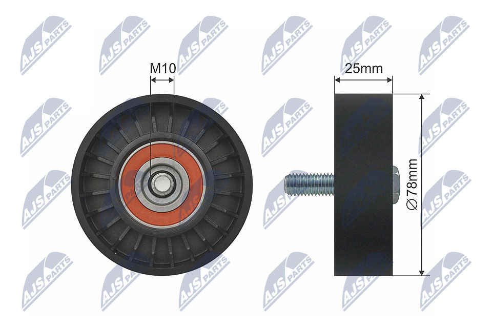 Tensioner Pulley, V-belt - RNK-CT-041 NTY