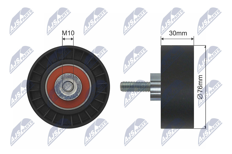 Deflection/Guide Pulley, V-ribbed belt - RNK-FR-027 NTY