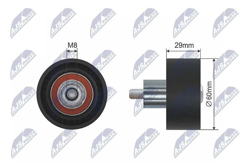 Deflection/Guide Pulley, timing belt - RNK-FR-028 NTY