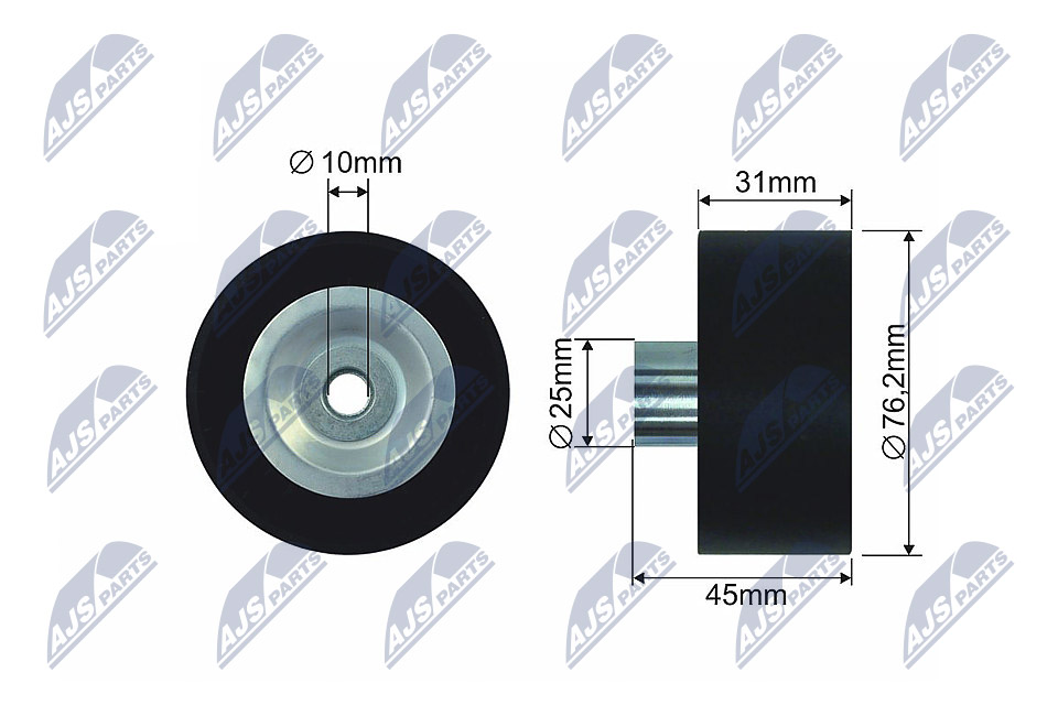 Tensioner Pulley, V-belt - RNK-FR-037 NTY