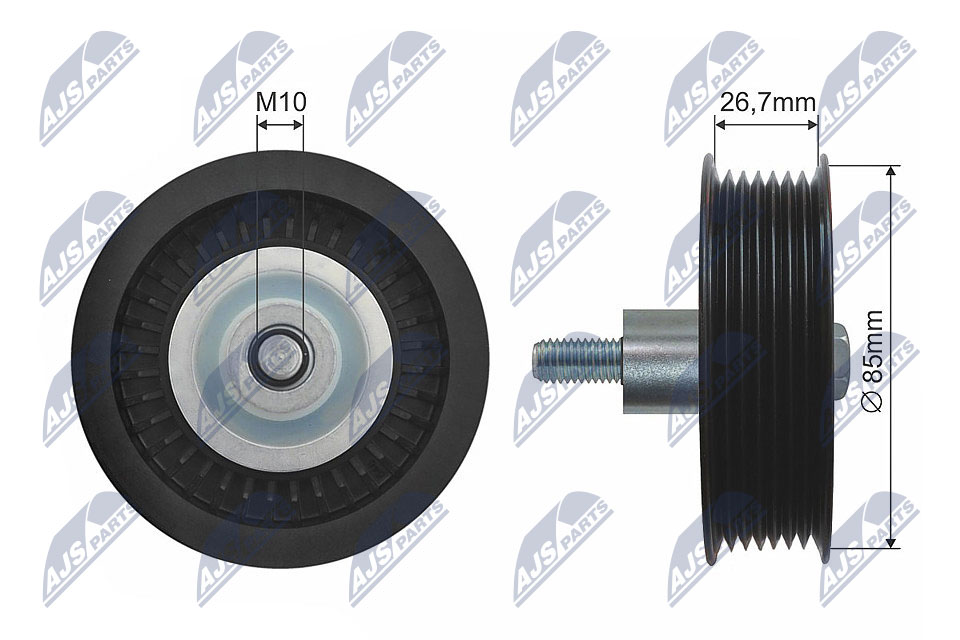Deflection/Guide Pulley, V-belt - RNK-FR-045 NTY
