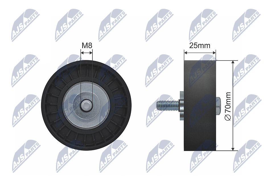 Deflection/Guide Pulley, V-belt - RNK-FR-047 NTY