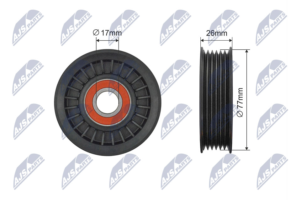 Tensioner Pulley, V-ribbed belt - RNK-FR-060 NTY