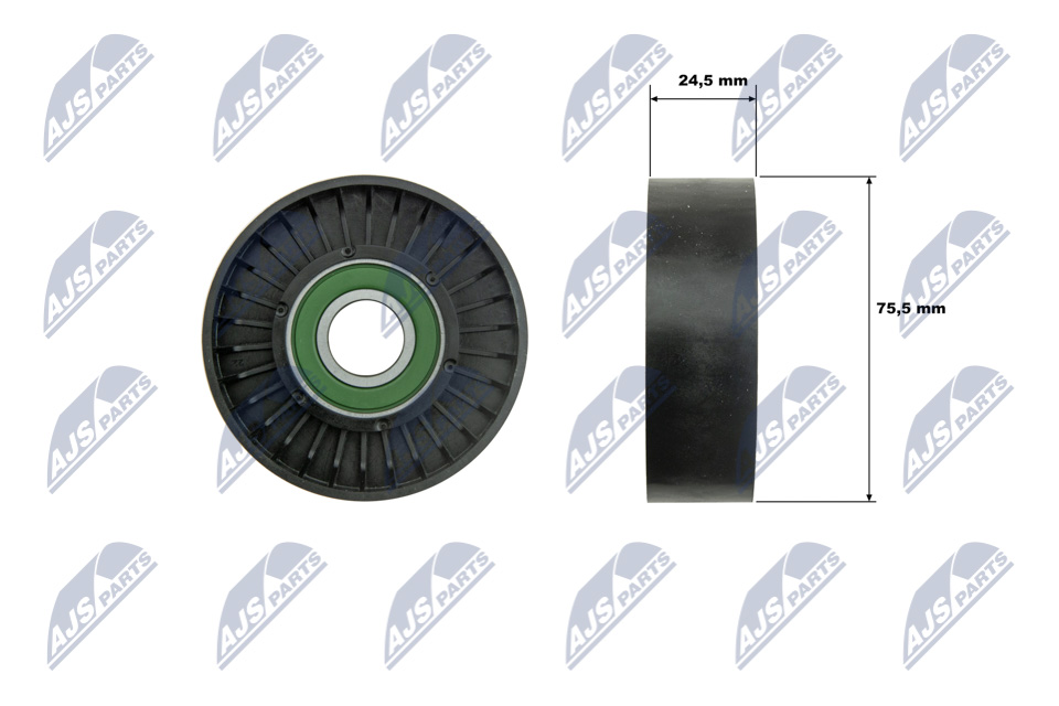 Tensioner Pulley, V-ribbed belt - RNK-FR-069 NTY