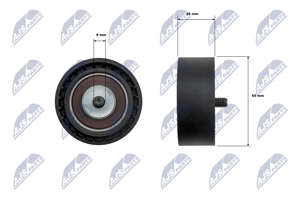 Deflection/Guide Pulley, V-ribbed belt - RNK-FR-070 NTY