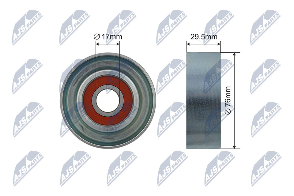 Tensioner Pulley, V-ribbed belt - RNK-HD-025 NTY