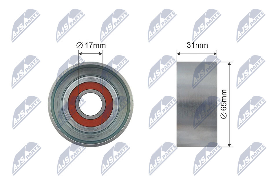 Tensioner Pulley, V-ribbed belt - RNK-HY-001 NTY