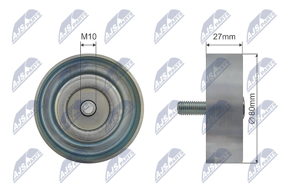 Deflection/Guide Pulley, V-ribbed belt - RNK-HY-010 NTY