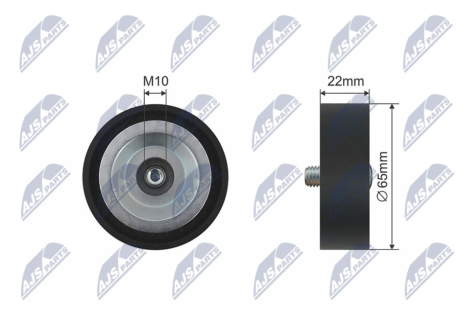 Deflection/Guide Pulley, V-ribbed belt - RNK-KA-003 NTY