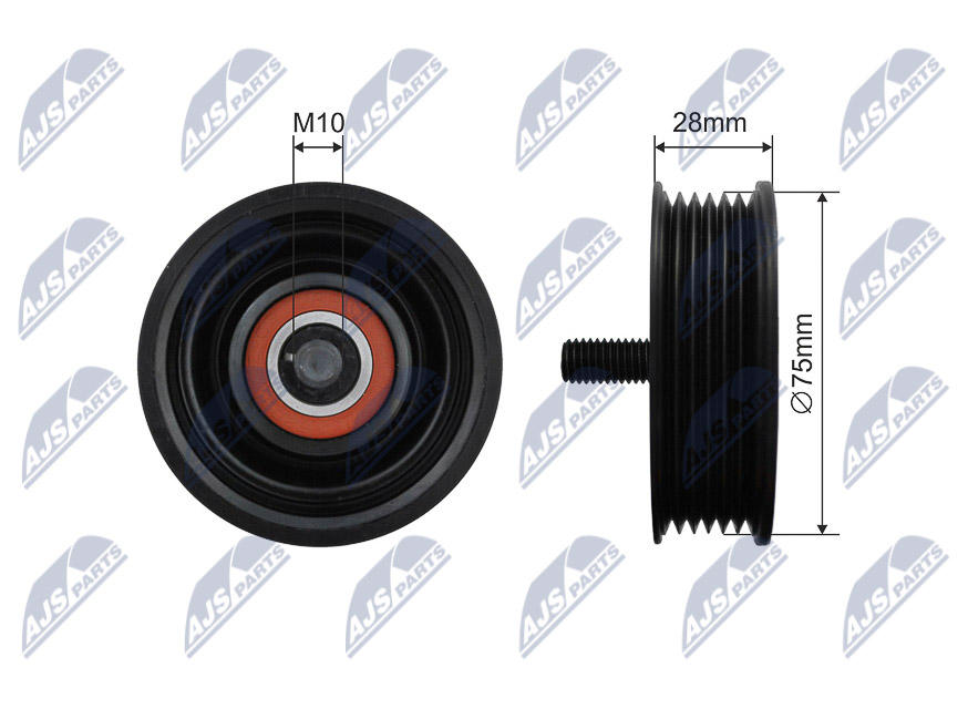 Deflection/Guide Pulley, V-belt - RNK-LR-012 NTY