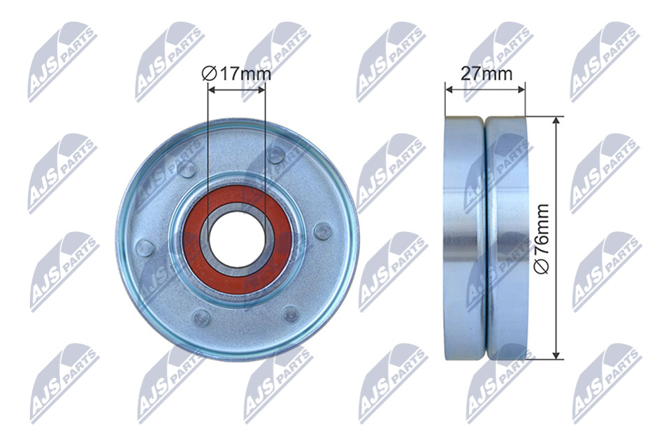 Tensioner Pulley, V-ribbed belt - RNK-LR-018 NTY