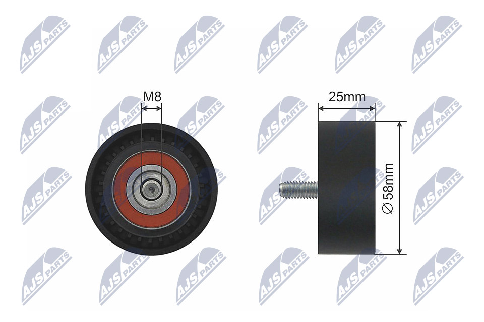 Deflection/Guide Pulley, V-belt - RNK-ME-035 NTY
