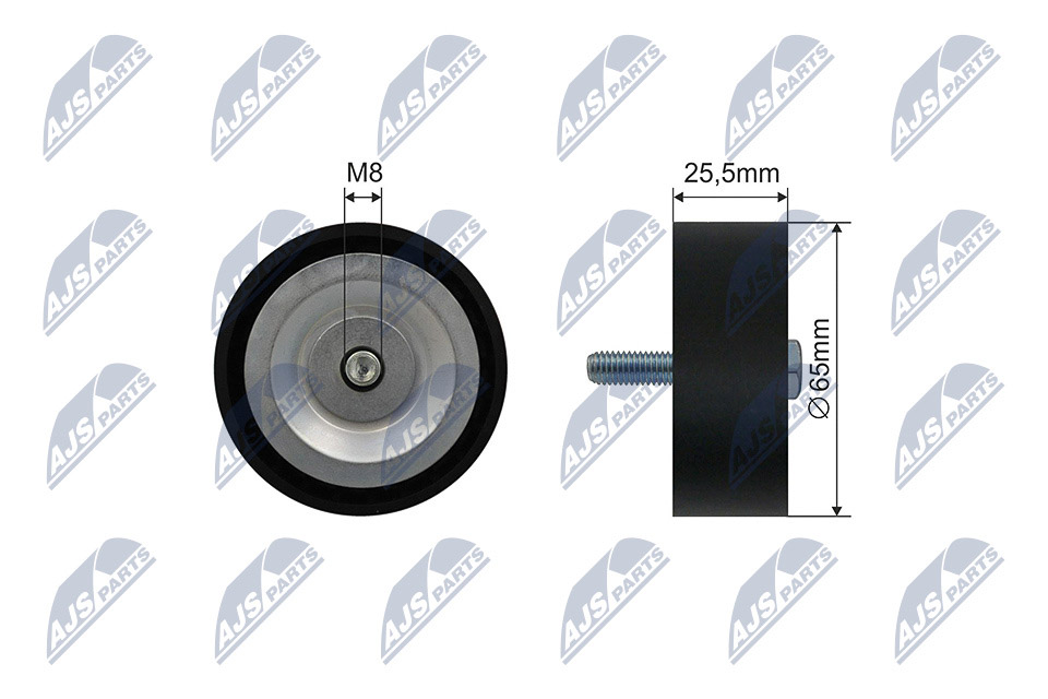 Tensioner Pulley, V-ribbed belt - RNK-ME-050 NTY