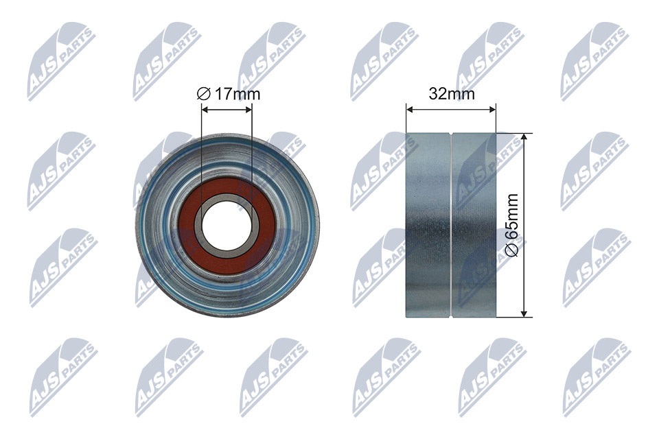 Tensioner Pulley, V-ribbed belt - RNK-ME-060 NTY