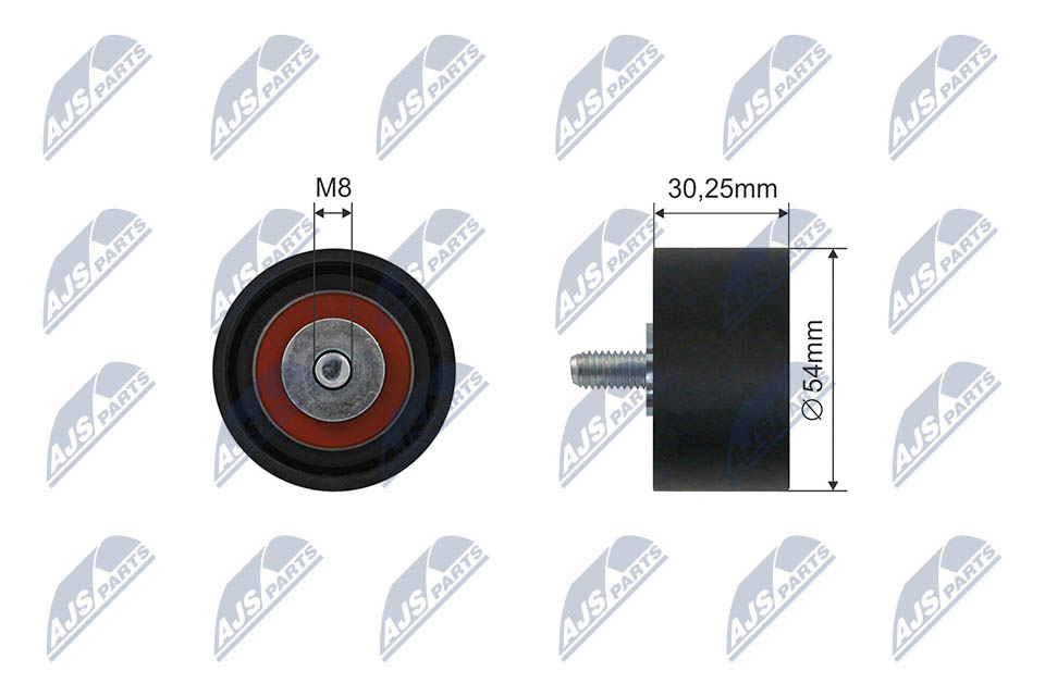Deflection/Guide Pulley, V-ribbed belt - RNK-ME-075 NTY