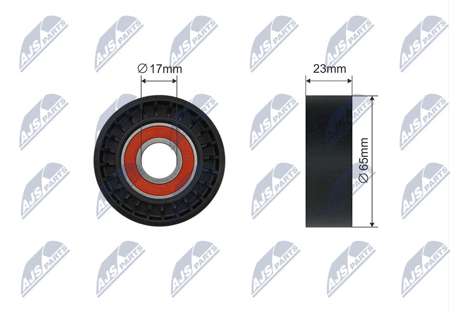 Tensioner Pulley, V-ribbed belt - RNK-ME-077 NTY