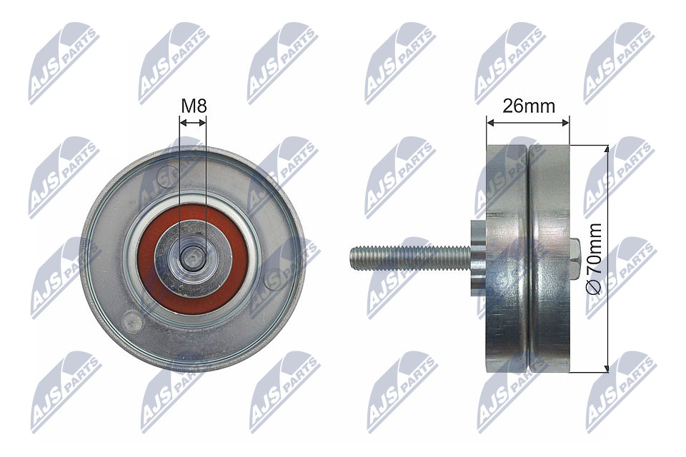 Deflection/Guide Pulley, V-belt - RNK-MZ-014 NTY