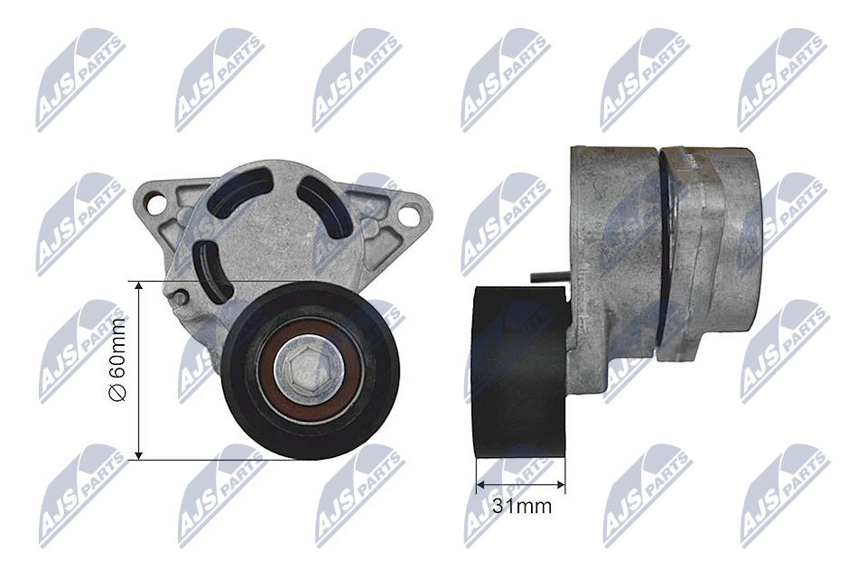 Tensioner Pulley, V-ribbed belt - RNK-NS-035 NTY
