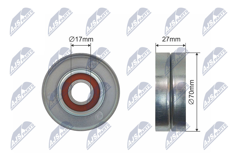 Tensioner Pulley, V-ribbed belt - RNK-NS-044 NTY