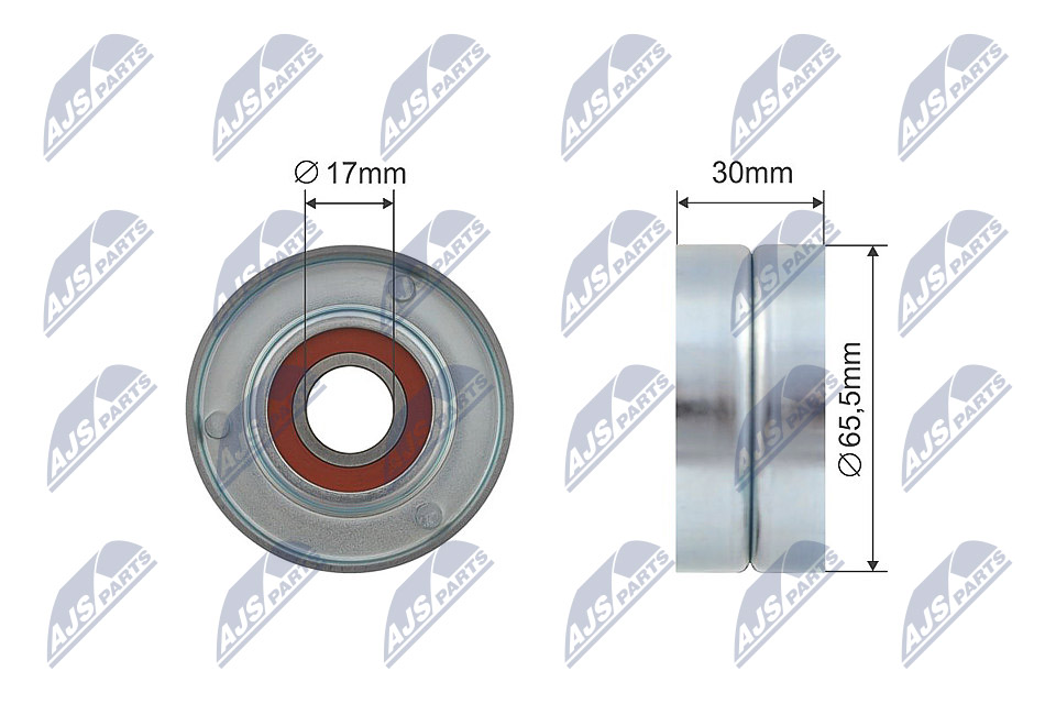 Tensioner Pulley, V-ribbed belt - RNK-RE-004 NTY