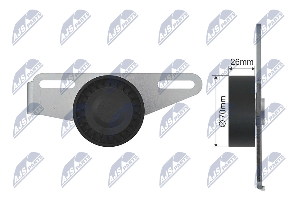 Tensioner Pulley, V-ribbed belt - RNK-RE-021 NTY