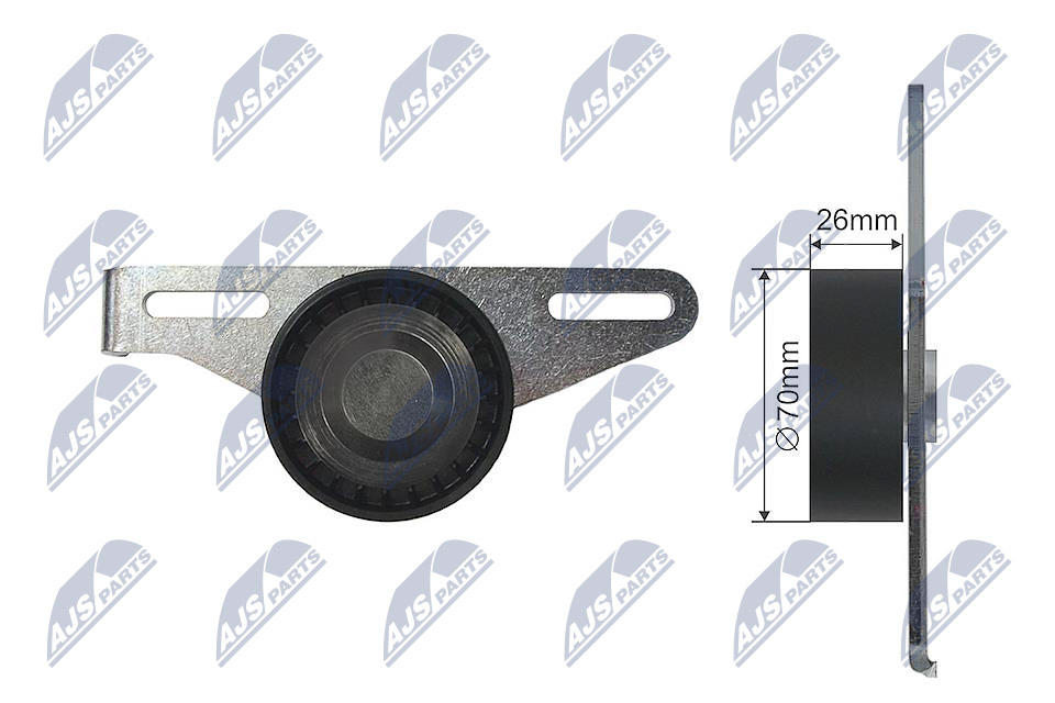Tensioner Pulley, V-ribbed belt - RNK-RE-022 NTY