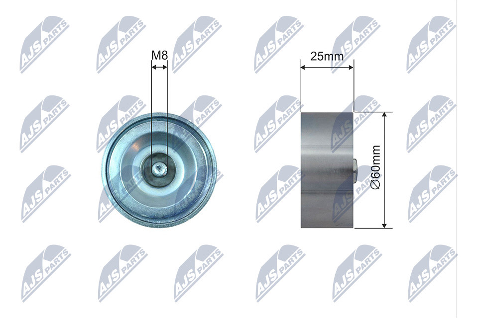 Tensioner Pulley, V-ribbed belt - RNK-RE-026 NTY