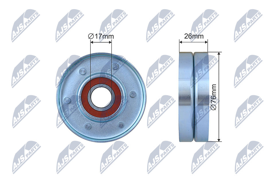 Tensioner Pulley, V-ribbed belt - RNK-RE-035 NTY