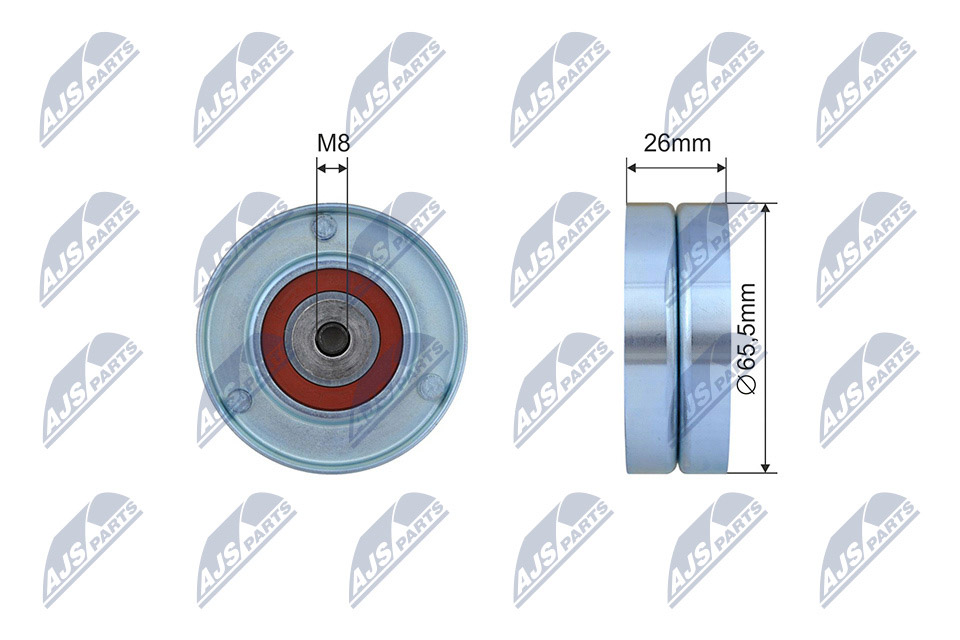 Tensioner Pulley, V-ribbed belt - RNK-RE-045 NTY