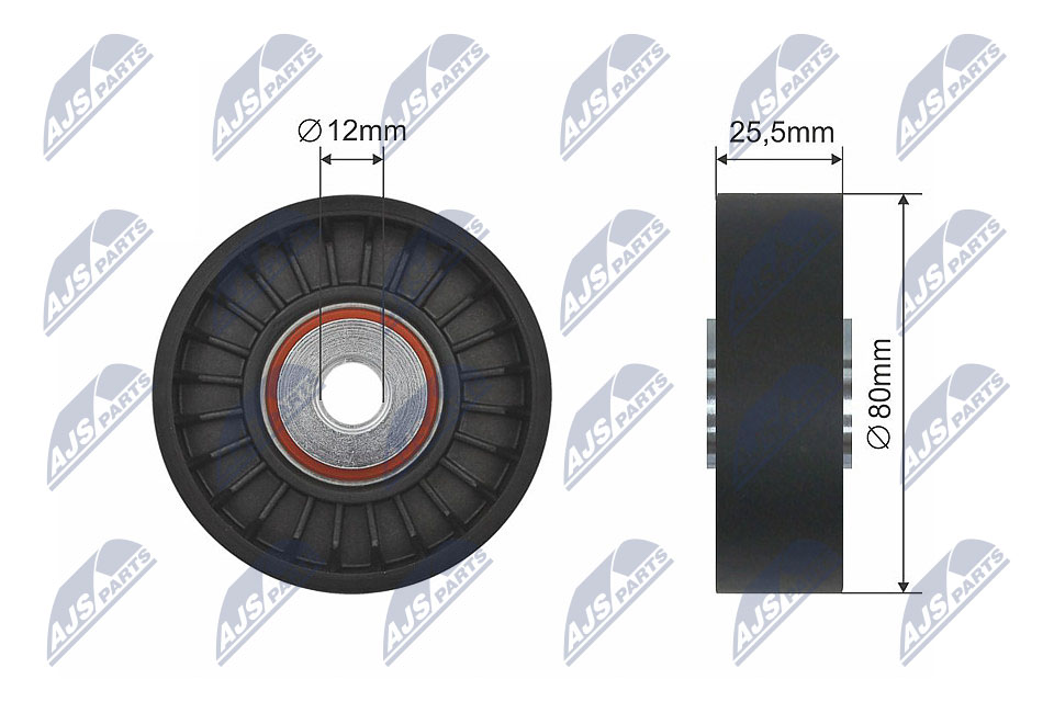 Deflection/Guide Pulley, V-ribbed belt - RNK-SA-001 NTY