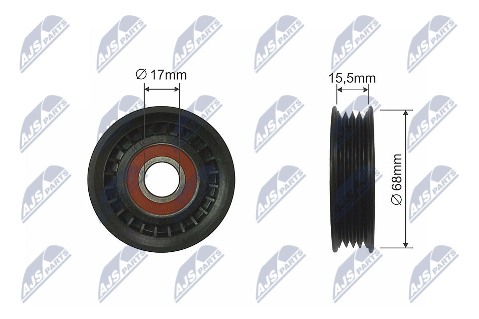 Deflection/Guide Pulley, V-ribbed belt - RNK-SB-000 NTY