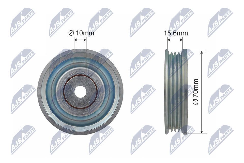 Deflection/Guide Pulley, V-ribbed belt - RNK-SU-006 NTY