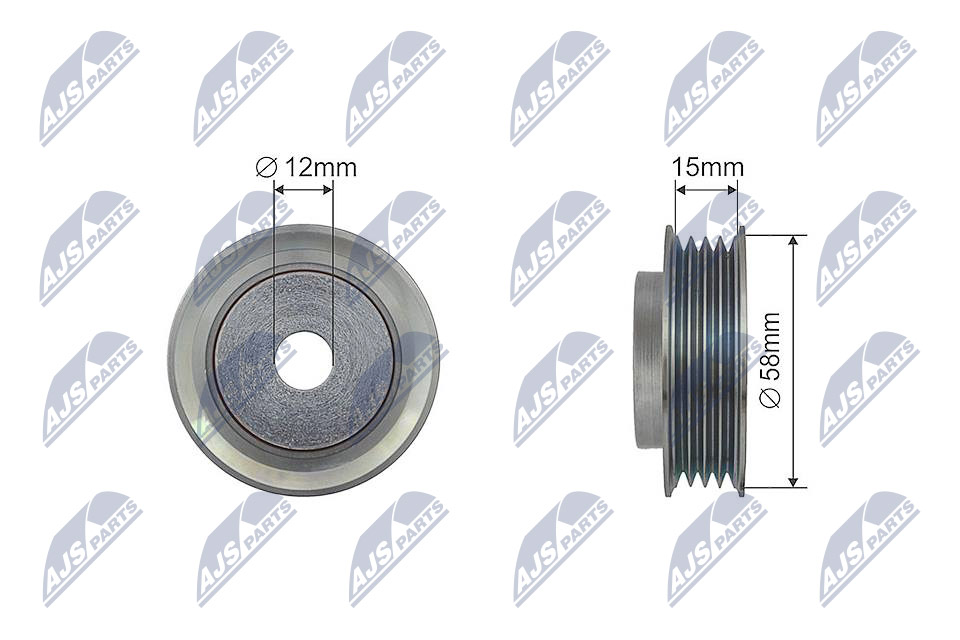 Tensioner Pulley, V-ribbed belt - RNK-SU-009 NTY
