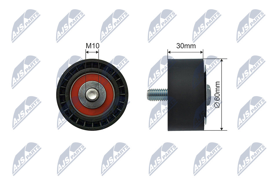 Tensioner Pulley, V-ribbed belt - RNK-SU-013 NTY