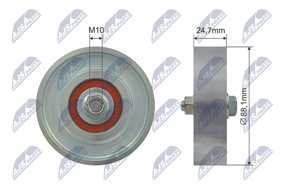 Deflection/Guide Pulley, V-ribbed belt - RNK-TY-006 NTY