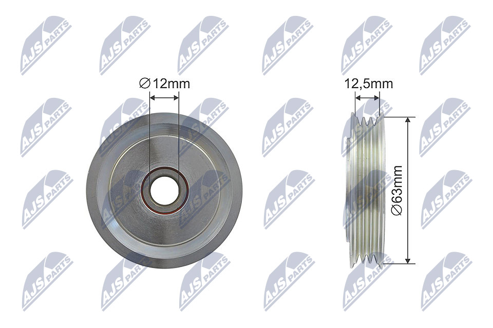 Deflection/Guide Pulley, V-ribbed belt - RNK-TY-034 NTY